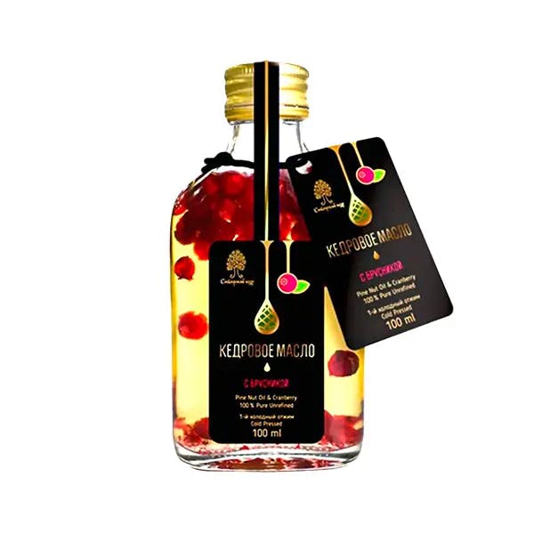 siberian pine nut oil with lingonberry berries